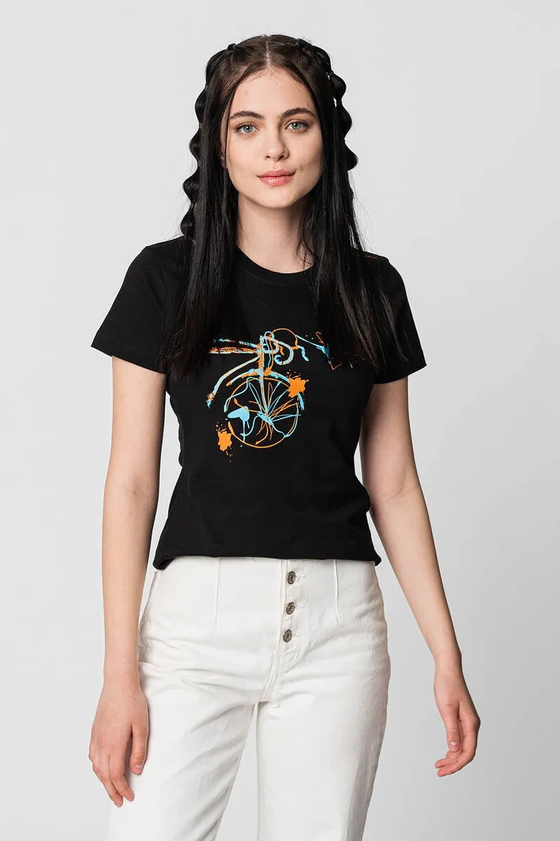 Pegas TRICOU CASUAL F BICICLETA COLOR BLACK-M
