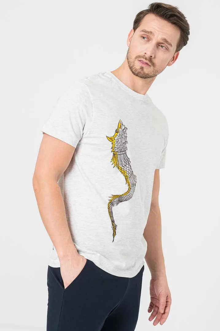 Pegas TRICOU CASUAL DRACON BARBATI LIGHT GRAY-