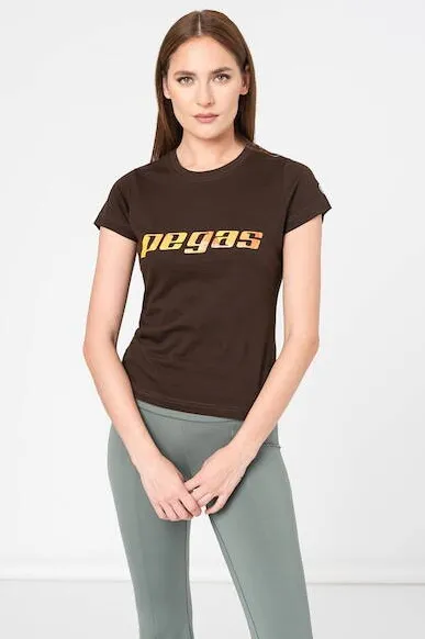 Pegas TRICOU  LOGO ORANGE FEMEI  COFFEE-S
