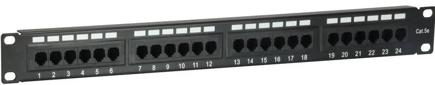 Patchpanel EQUIP 24x RJ45 Cat5e 19" 1HE Negru
