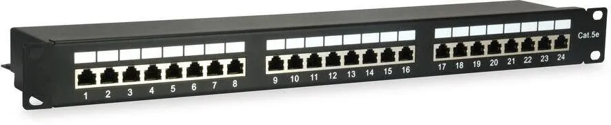 Patchpanel EQUIP 24x RJ45 Cat5e 19" 1HE Negru