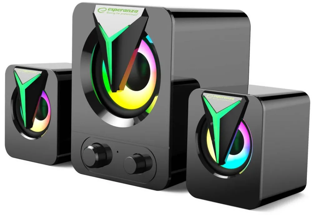Boxe Esperanza EGS107 2.1 USB LED 5 W Black