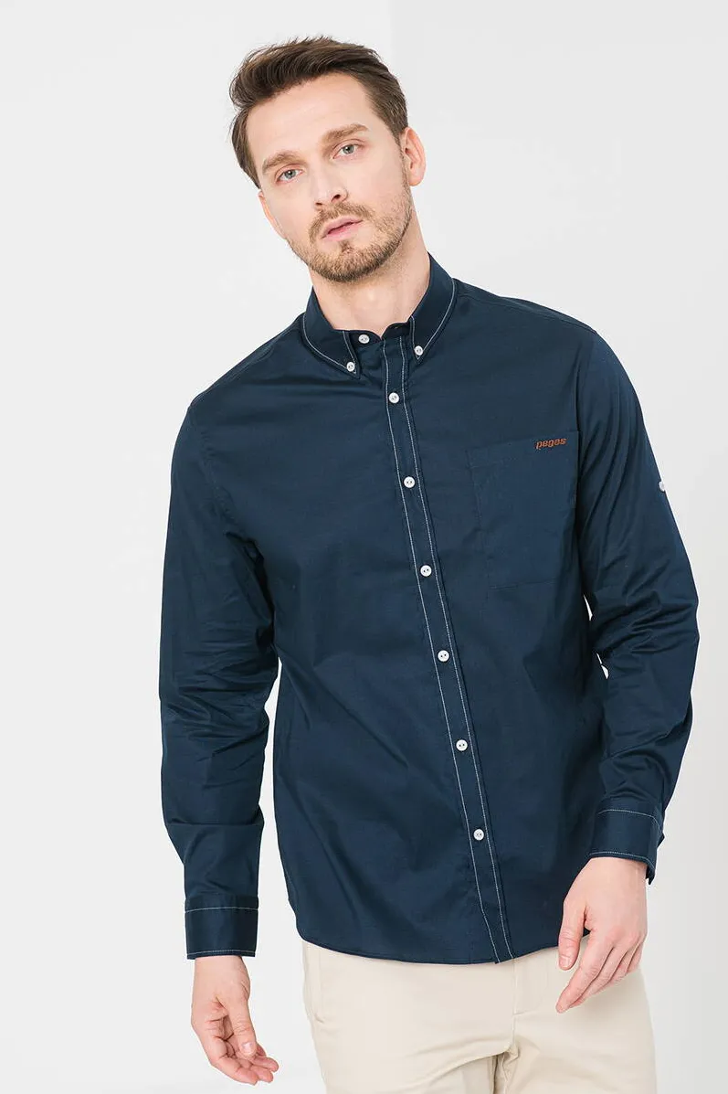 Pegas Camasa Casual Barbati Dark Navy M