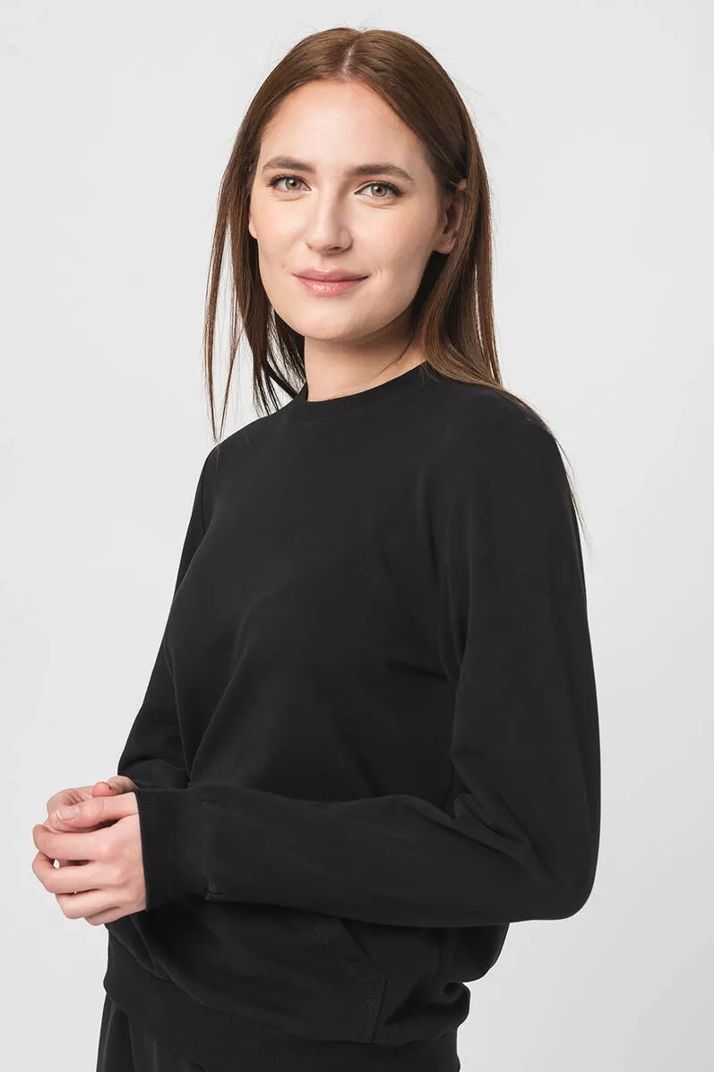 Pegas Bluza Coton Casual Femei Black-L