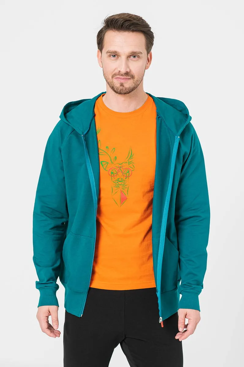 Pegas Hanorac Coton Casual Barbati Petrol-M