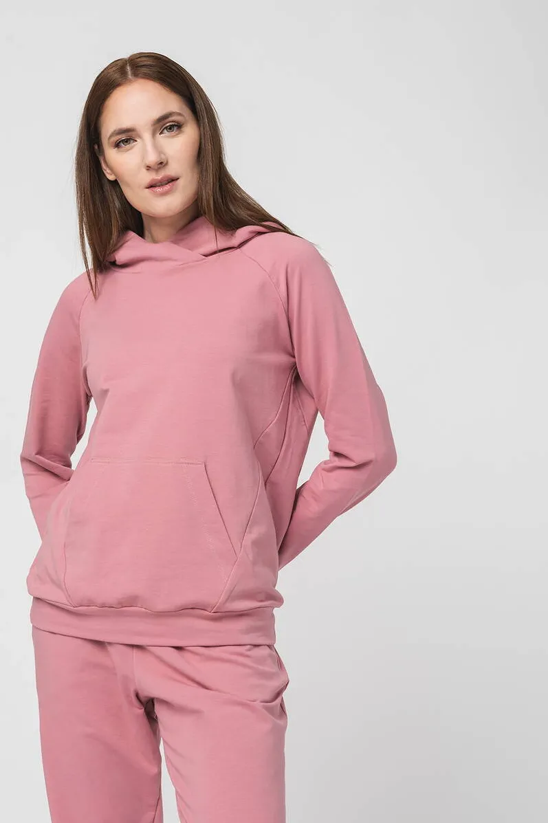 Pegas Hanorac Coton Raglan Femei Pink-L