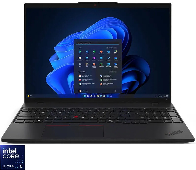 Laptop Lenovo 16'' ThinkPad L16 Gen 1, WUXGA IPS, Procesor Intel Core Ultra 5 125U (12M Cache, up to 4.30 GHz), 16GB DDR5, 512GB SSD, Intel Graphics, Win 11 Pro, Black