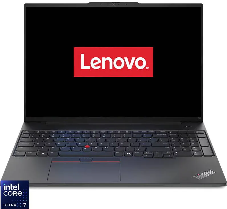 Laptop Lenovo 16'' ThinkPad E16 Gen 2, WUXGA IPS, Procesor Intel Core Ultra 7 155H (24M Cache, up to 4.80 GHz), 16GB DDR5, 512GB SSD, Intel Integrated Graphics, No OS, Graphite Black