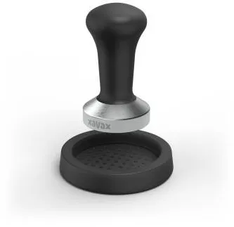 Set tamper cafea XAVAX 51 mm otel inoxidabil cu covoras antiderapant negru