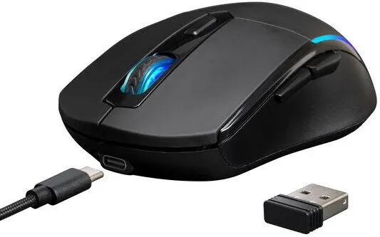 Mouse Gamdias Mouse gaming wireless si cu fir Gamdias Hades M2 negru iluminare aRGB