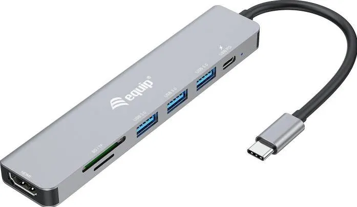 Docking Station EQUIP Equip Dock USB-C->HDMI,3xUSB3.0,SD/TF,100WPD         25cm si