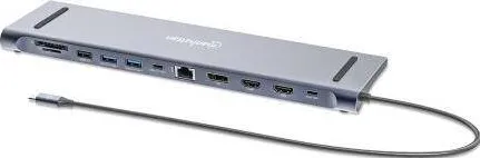 Docking Station MANHATTAN   12-in-1 4K 1xHDMI 2xDP 3xUSB-A