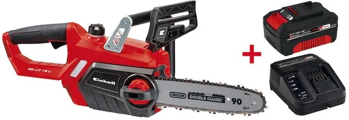 Einhell Drujba (fierastrau electric) cu lant pe acumulator Einhell Power X-Change GE-LC 18 Li - Kit,18 V, lant si lama Oregon, lama 25 cm, viteza taiere 4.3 m/s + incarcator rapid si acumulator de 18 V 4.0 Ah