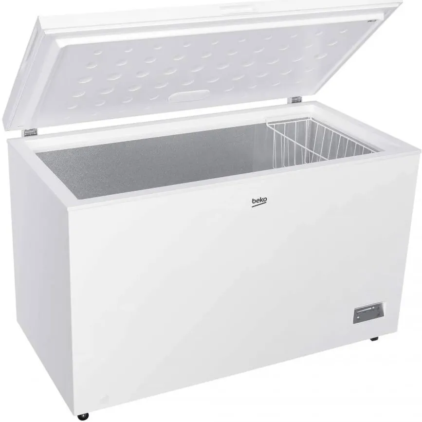 BEKO Lada frigorifica Beko CF380EIWN, 371 l, Clasa E, Conditii extreme, Inghetare rapida, Alb