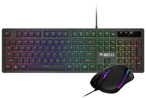 Kit Periferice Gamdias Gaming Ares E3 Combo negru iluminare RGB