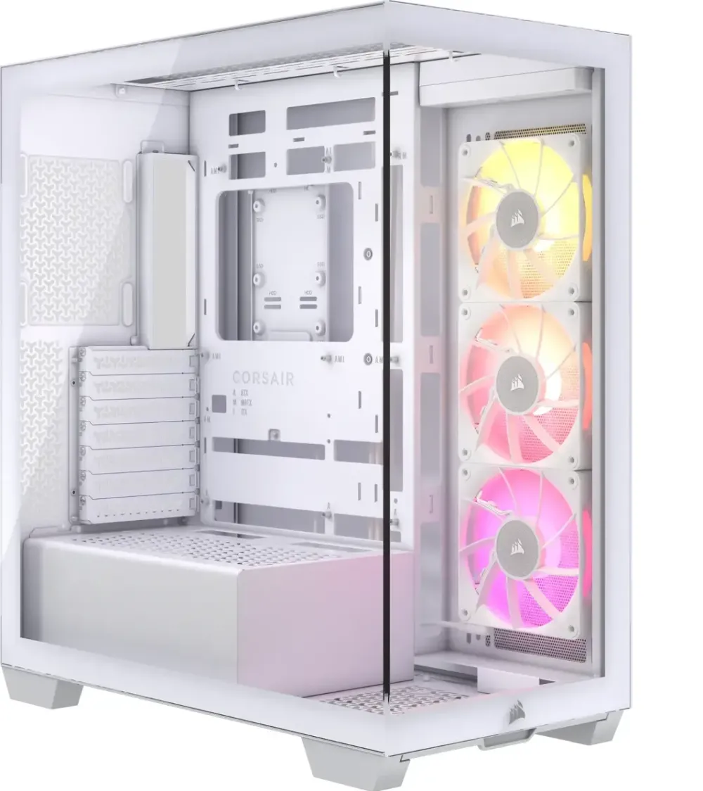 Carcasa PC Corsair iCUE 3500X RGB Midi TG white BTF+ZERO