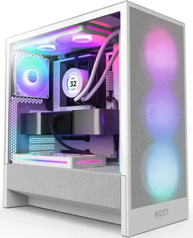 Carcasa PC NZXT H5 Flow RGB White Midi ATX (2024)