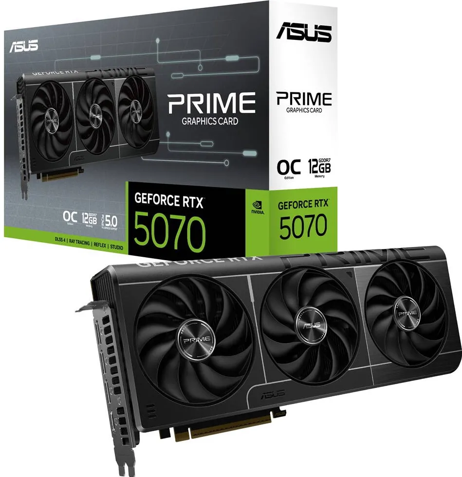 Placa Video Asus GeForce RTX 5070 PRIME OC 12GB GDDR7 192-bit DLSS 4.0