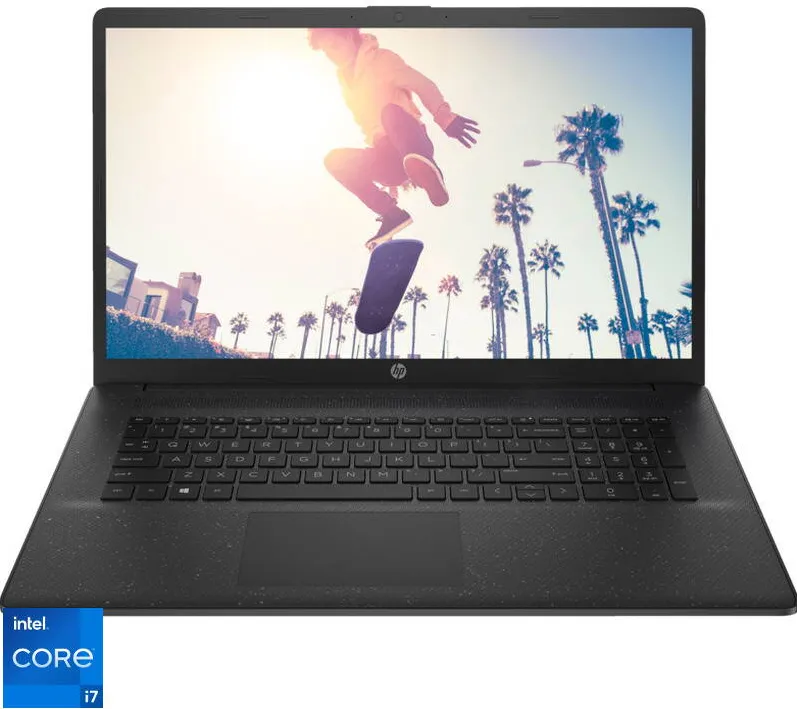 Laptop HP 17.3'' 17-cn3003nq, FHD IPS, Procesor Intel Core i7-1355U (12M Cache, up to 5.00 GHz), 16GB DDR4, 512GB SSD, Intel Iris Xe, Free DOS, Black