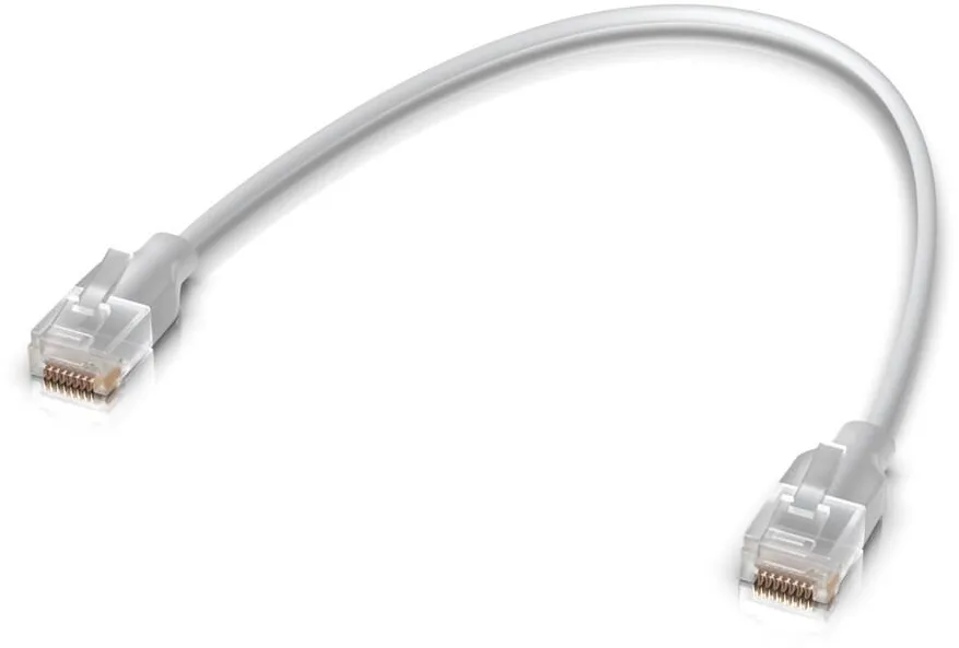 UBIQUITI UACC-Cable-Patch-EL-0.15M-W networking cable Translucent, White Cat6