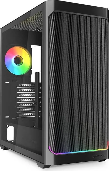Carcasa PC Sharkoon AK4W RGB Strip, Tower (black, Tempered Glass)
