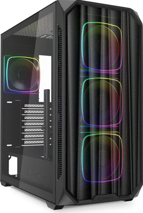 Carcasa PC Sharkoon AK5M RGB, tower (black, tempered glass)