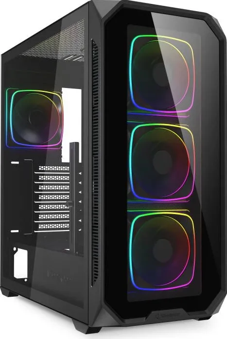 Carcasa PC Sharkoon AK5G RGB, Tower (black, Tempered Glass x 2)