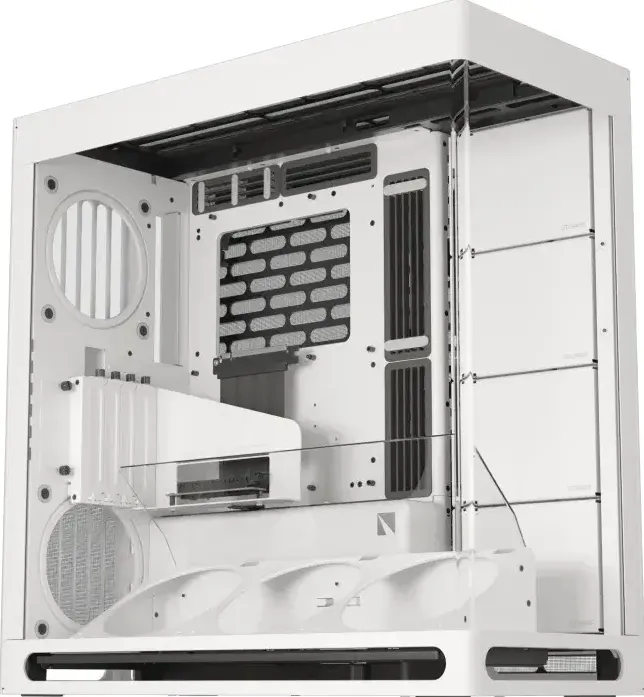 Carcasa PC HAVN HS 420 VGPU PC-, Midi-Tower, E-ATX, Tempered Glass, PCIe 5.0 Riser Kabel - Alb