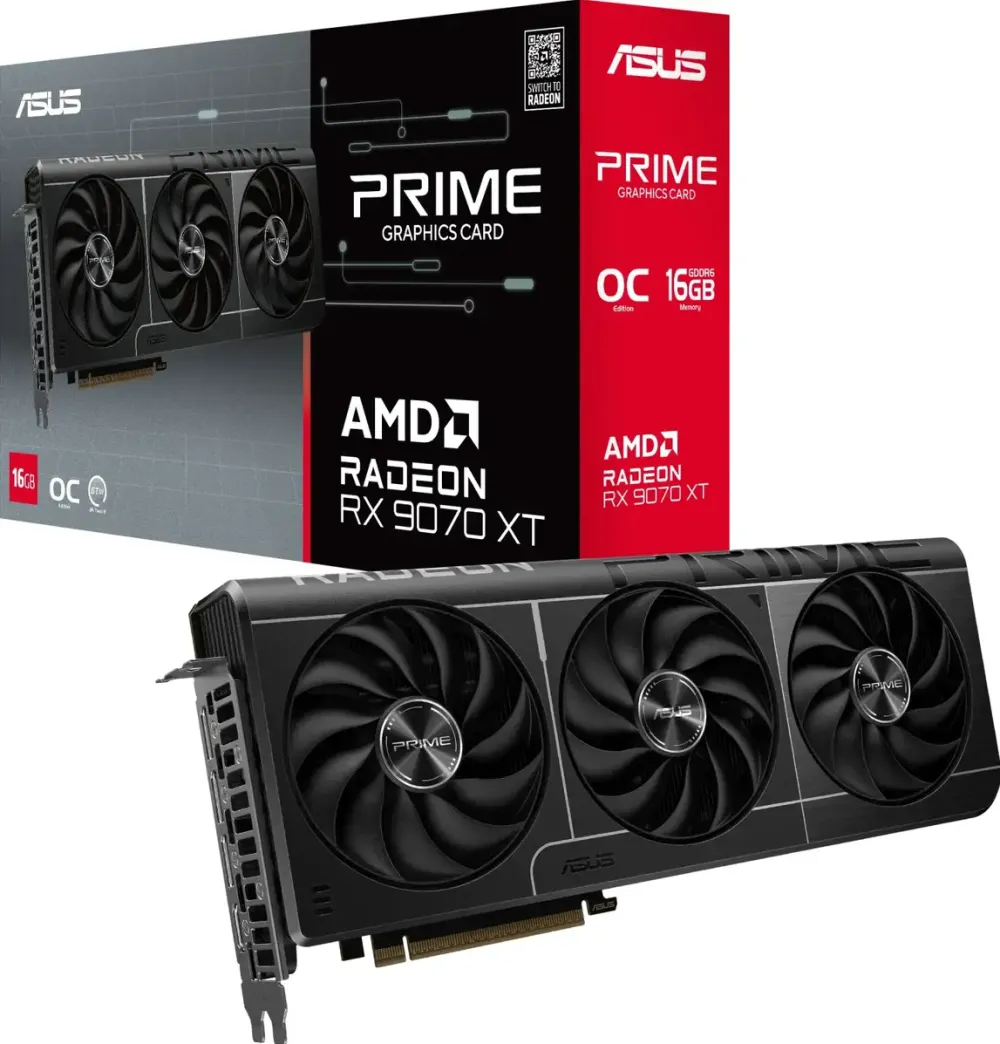 Placa Video Asus Radeon RX 9070 XT PRIME OC EDITION 16GB DDR6 256-bit