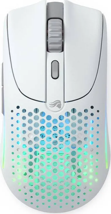 Mouse Glorious Mouse Gaming Model O 2 Wireless, 26000 DPI, RGB, Ultralight 68g, Hybrid 2.4GHz, Bluetooth, 6 butoane, Alb