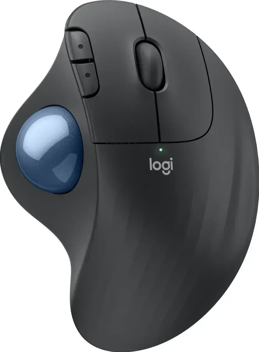 Mouse LOGITECH ERGO M575S Wireless Trackball, Graphite, Blue Ball