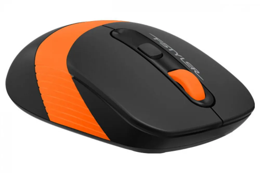 Mouse A4Tech MOUSE A4tech, gaming, wireless, 2.4GHz, optic, 2000 dpi, butoane/scroll 4/1, buton selectare viteza, negru / portocaliu