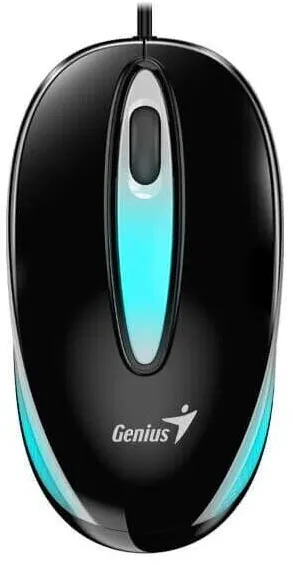 Mouse GENIUS MOUSE Genius, "DX-Mini", PC sau NB, cu fir, USB, optic, 1000 dpi, butoane/scroll 3/1, LED, negru, "31010025404" (timbru verde 0.18 lei)