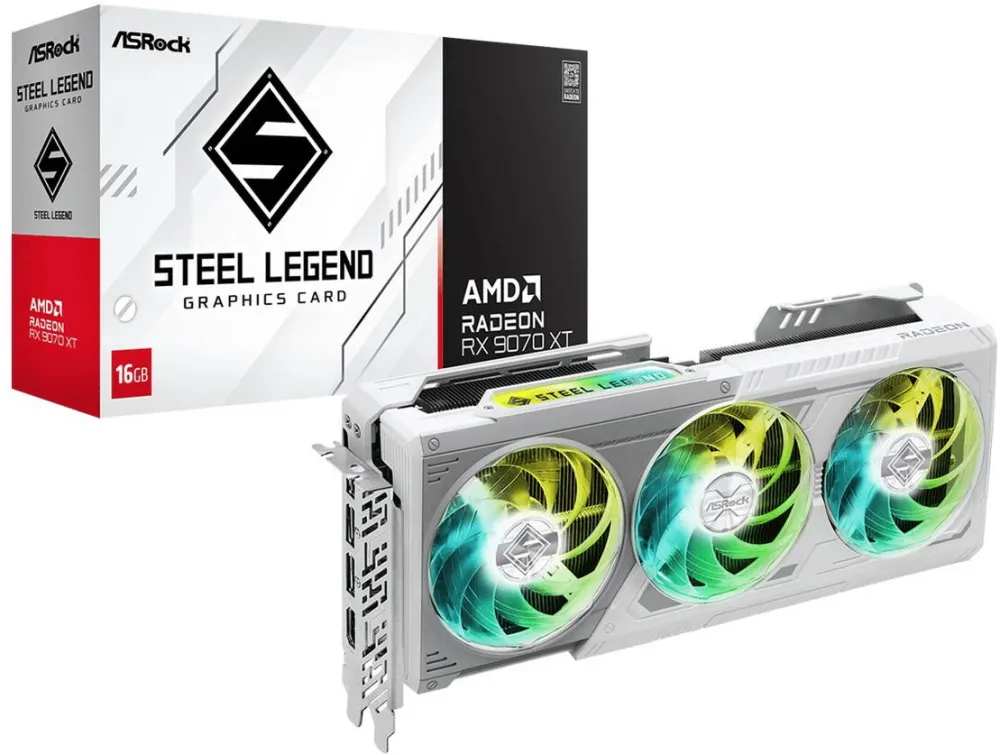 Placa Video ASRock Steel Legend Radeon RX 9070 XT 16 GB