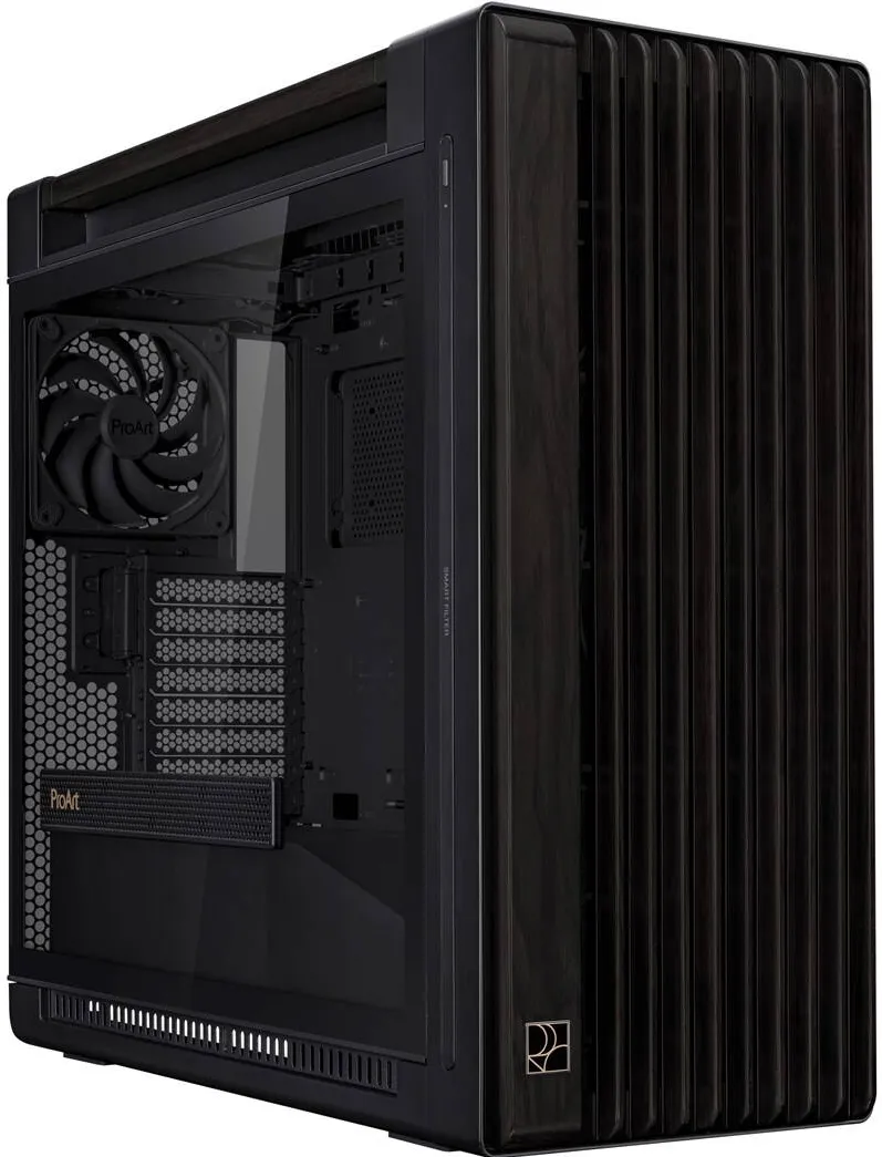 Carcasa PC Asus ProArt PA602 Wood Edition Midi Tower Black