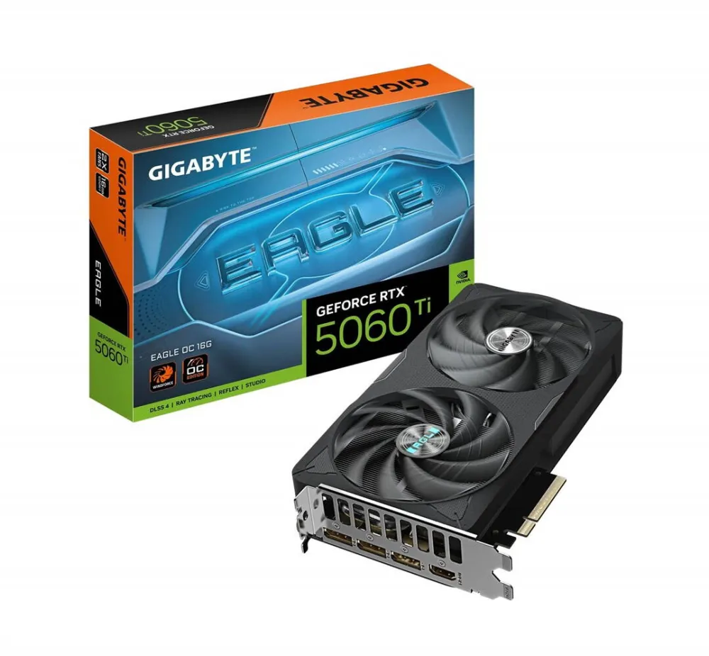 Placa Video GIGABYTE nVidia GeForce RTX 5060 Ti EAGLE OC 16GB, GDDR7, 128 bit