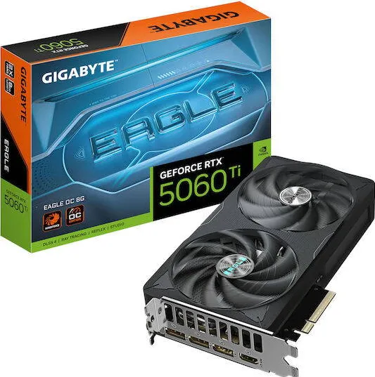 Placa Video GIGABYTE GeForce RTX 5060 Ti EAGLE OC 8G DLSS 4