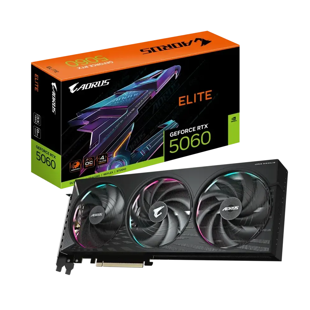 Placa Video GIGABYTE GeForce RTX 5060 AORUS Elite 8GB GDDR7 128-bit