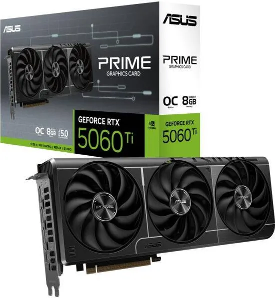Placa Video Asus Prime -RTX5060TI-O8G NVIDIA GeForce RTX 5060 Ti 8GB GDDR7