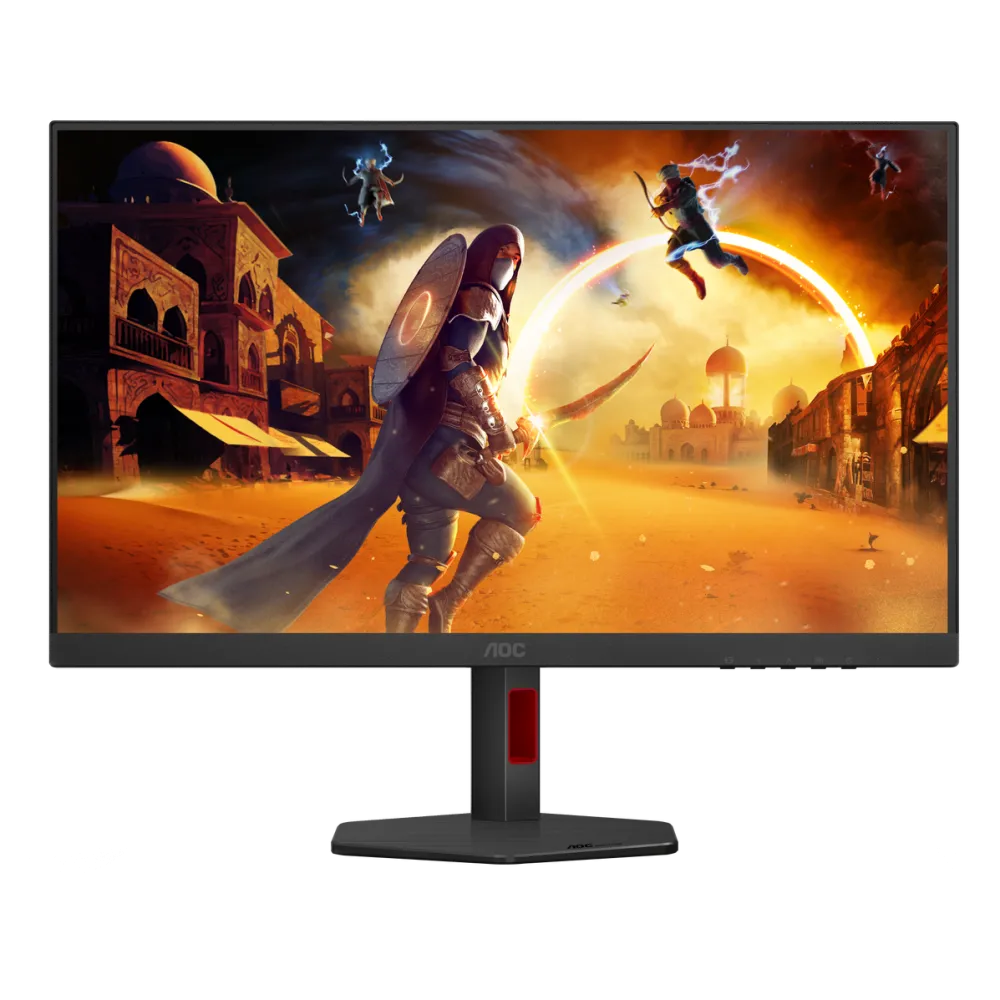 Monitor AOC Gaming Fast IPS LED 27" U27G4R, UHD (3840 x 2160), HDMI, DisplayPort, Pivot, 320 Hz, 1 ms, Negru/Rosu