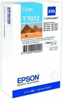 Cartus Imprimanta Epson CYAN C13T70124010 3,4K 34ML ORIGINAL WORKFORCE PRO 4000