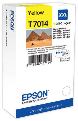 Cartus Imprimanta Epson YELLOW C13T70144010 3,4K 34ML ORIGINAL WORKFORCE PRO 4000