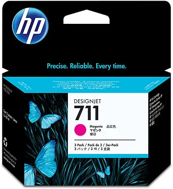 Cartus Imprimanta HP 711 Magenta Triple-Pack