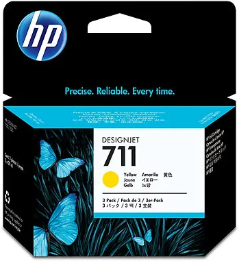 Cartus Imprimanta HP 711 Small Yellow Triple-Pack