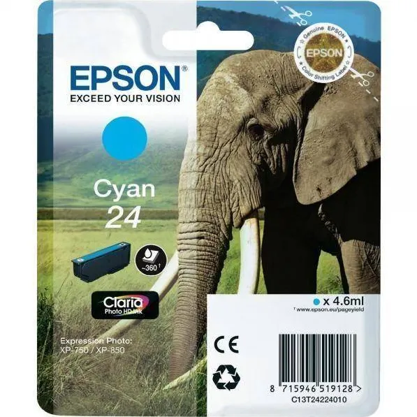 Cartus Imprimanta Epson CYAN NR.24 C13T24224010 4,6ML ORIGINAL XP-750