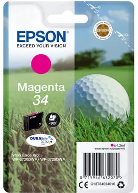 Cartus Imprimanta Epson Ink Golf ball Singlepack Epson Magenta 34 DURABrite Ultra | 4,2 ml