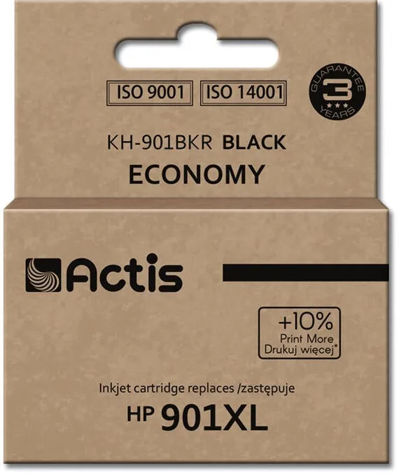 Cartus Imprimanta ACTIS COMPATIBIL KH-901BKR for HP printer; HP 901XL CC656AE replacement; Standard; 20 ml; black