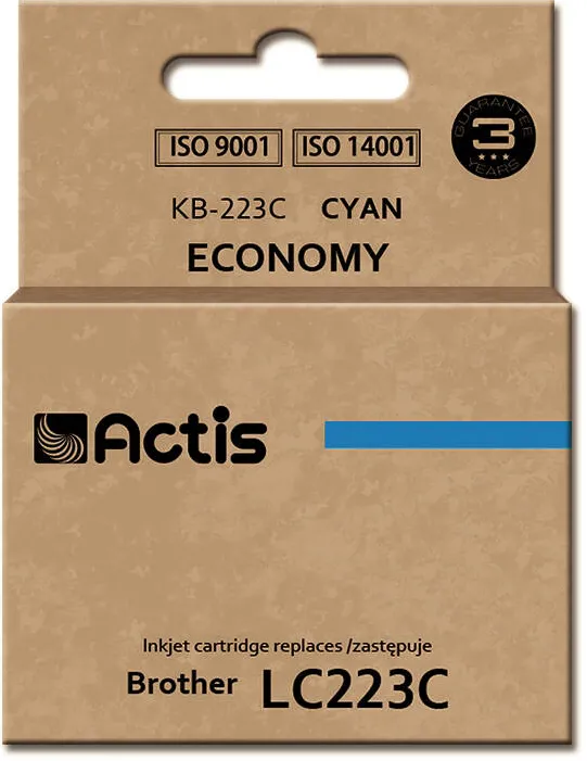 Cartus Imprimanta ACTIS COMPATIBIL KB-223C for Brother printer; Brother LC223C replacement; Standard; 10 ml; cyan