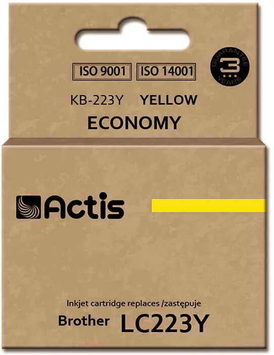 Cartus Imprimanta ACTIS COMPATIBIL KB-223Y for Brother printer; Brother LC223Y replacement; Standard; 10 ml; yellow