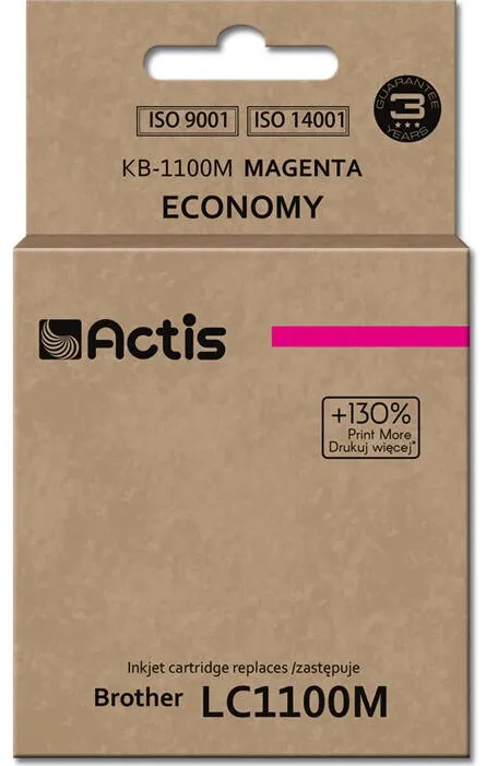 Cartus Imprimanta ACTIS COMPATIBIL KB-1100M for Brother printer; Brother LC1100M/LC980M replacement; Standard; 19 ml; magenta